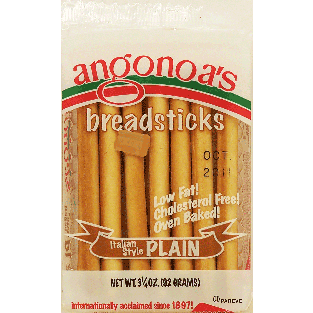 Angonoas  breadsticks, plain italian style 3.25oz