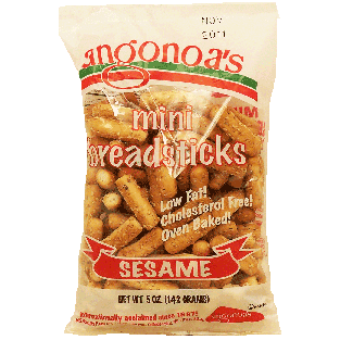 Angonoas  mini breadsticks, sesame 5oz