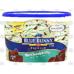 Blue Bunny Premium mint chocolate chip ice cream 1.75-qt