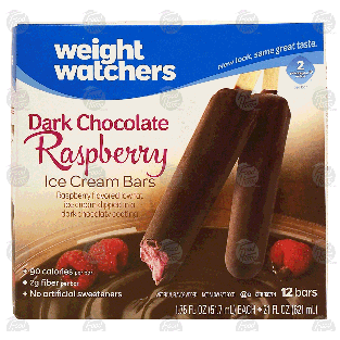 Weight Watchers  dark chocolate raspberry ice cream bars dippe21-fl oz