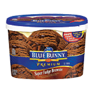 Blue Bunny Frozen Ice Cream Premium Super Fudge Brownie 1.75-qt