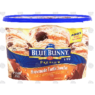 Blue Bunny Premium homemade turtle sundae ice cream 1.75-qt