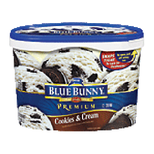 Blue Bunny Premium cookies & cream vanilla flavored ice cream 1.75-qt