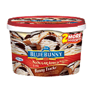 Blue Bunny Sweet Freedom Bunny Tracks; no sugar added vanilla i1.75-qt