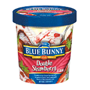 Blue Bunny Frozen Ice Cream Double Strawberry 1-pt