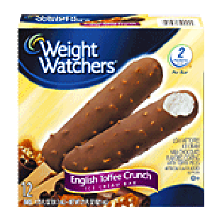 Weight Watchers Ice Cream Bar English Toffee Crunch 12 Ct 21-oz