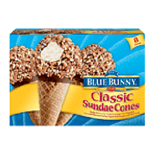 Blue Bunny Blue Ribbon Classics classic sundae cones, 6 ct 34.4-fl oz