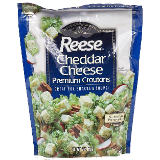 Reese  cheddar cheese croutons reclosable package  6oz