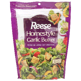 Reese  homestyle garlic butter premium large cut croutons  5oz