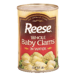 Reese  whole baby clams in water 10oz