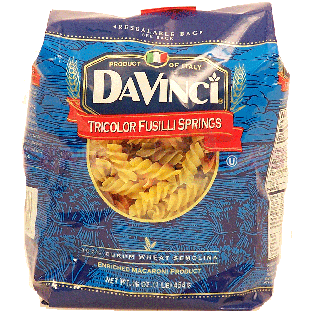 Da Vinci  tricolor fusilli springs dry pasta 16oz