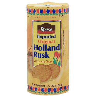 Reese Holland Rusk original light crisp round toast 3.5oz
