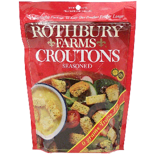 Rothbury Farms  restaurant style seasoned croutons reclosable packa 6oz