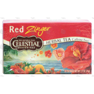 Celestial Seasonings Red Zinger 100% natural herb tea, caffeine 1.7-oz