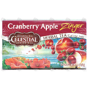 Celestial Seasonings Zinger cranberry apple flavored caffeine fr1.5-oz