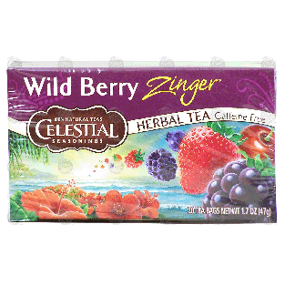 Celestial Seasonings Zinger wild berry flavored caffeine free he1.7-oz