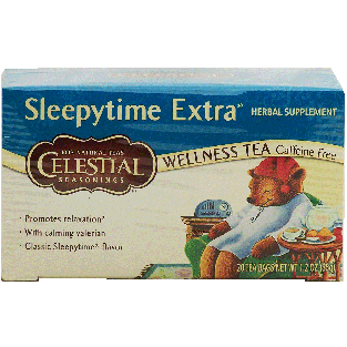 Celestial Seasonings Sleepytime Extra wellness tea herbal supple1.2-oz