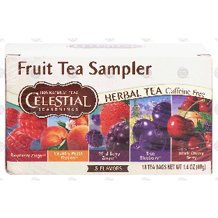 Celestial Seasonings Fruit Tea Sampler herbal tea, caffeine free1.4-oz