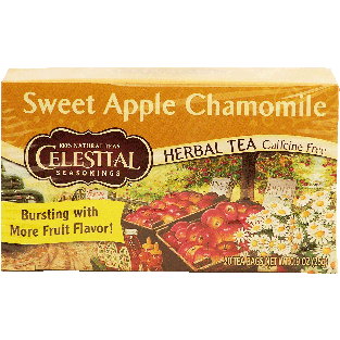 Celestial Seasonings  sweet apple chamomile herbal tea, caffeine 0.9oz