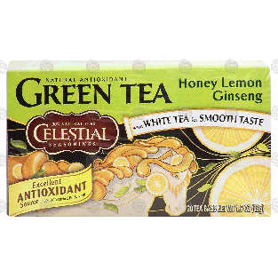 Celestial Seasonings  Honey Lemon Ginseng green tea with white t1.5-oz