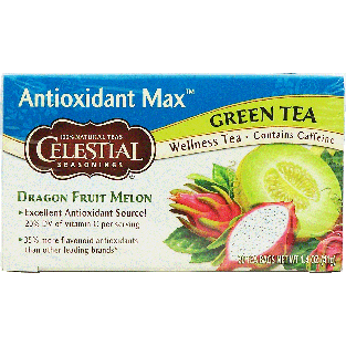 Celestial Seasonings Antioxidant Max dragon fruit melon green tea1.4oz