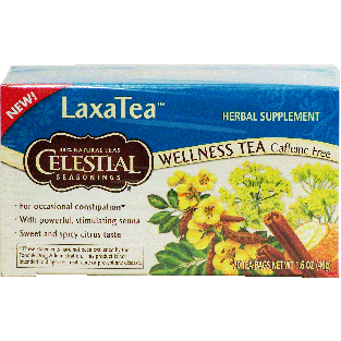 Celestial Seasonings LaxaTea wellness tea, caffeine free, sweet a1.6oz