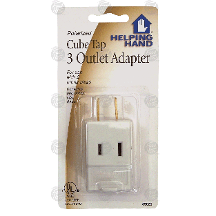 Helping Hand  polarized cube tap 3 outlet adapter  1ct