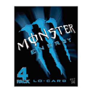Monster  lo-carb energy drink, 4 16-ounce cans 64fl oz