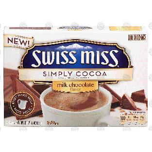 Swiss Miss Simply Cocoa milk chocolate hot cocoa mix, 8 ct 6.8-oz