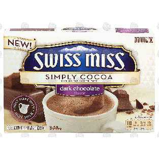 Swiss Miss Simply Cocoa dark chocolate hot cocoa mix, 8 ct 7.68-oz