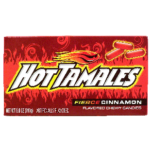 Hot Tamales  fierce cinnamon flavored chewy candies 5oz