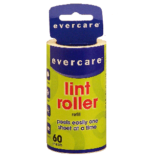Evercare  garment lint roller extreme stick refill, 60 sheets  1ct