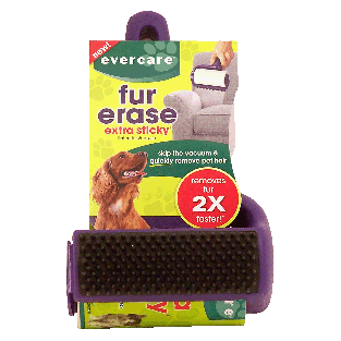 Evercare  fur erase, extra sticky lint roller & brush 1ct