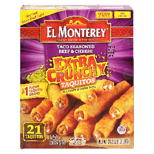 El Monterey Extra Crunchy taco seasoned beef & cheese taquitos 24.2-oz