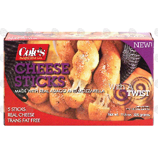 Cole's With A Twist cheese sticks made with real asiago and moz11.5-oz