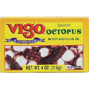 Vigo  spanish octopus/pulpo in soy and olive oil, wild caught 4oz