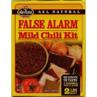 Wick Fowler's False Alarm chili kit mild with 6 individual packe 3.03oz