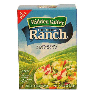 Hidden Valley  original ranch seasoning/salad dressing mix, 1oz pac 4oz