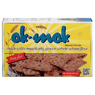 Ak-mak  sesame cracker made with organically grown whole wheat f4.15oz