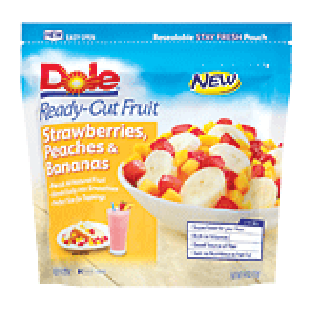 Dole Ready-Cut Fruit strawberries, peaches & bananas 14-oz