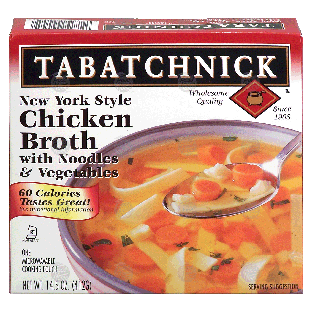 Tabatchnick  new york style chicken broth with noodles & vegetab14.5oz