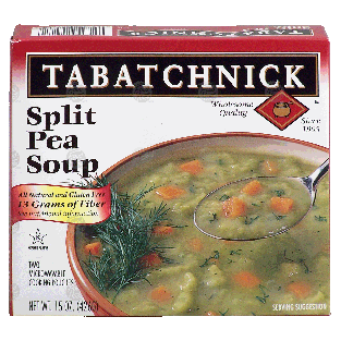 Tabatchnick  split pea soup, frozen, two microwaveable cooking po15-oz