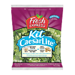 Fresh Express Caesar Lite Salad Kit w/Light Dressing & Toppings 10.3oz