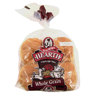 Aunt Millie's Hearth 96% fat free whole grain hamburger buns, 8-co17oz