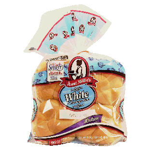Aunt Millie's Deluxe enriched white hamburger buns, 8-count 17oz