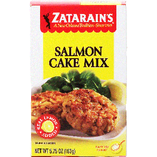 Zatarain's  salmon cake mix makes 10-12 salmon cakes  5.75oz