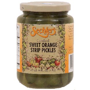 Sechler's  candied sweet orange strip pickles 16fl oz