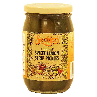 Sechler's  candied sweet lemon strip pickles 16fl oz