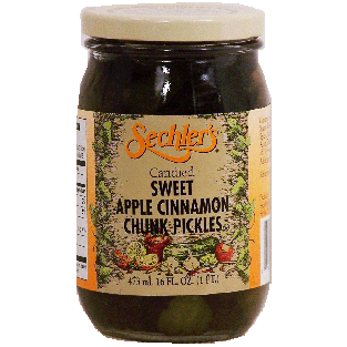 Sechler's  candied sweet apple cinnamon chunk pickles 16fl oz