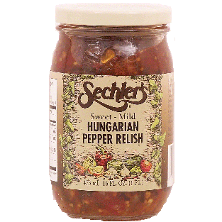 Sechler's  sweet - mild hungarian pepper relish 16fl oz